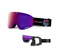Lunettes de Ski Pliables en Haut - Masque de Ski Vision Large Sans Cadre, Anti-Buée Double Couche, UV400 Compatible avec le casque, Masque de Snowboard Homme Femme, Parfait pour Sports Hiver