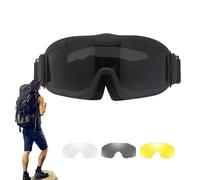 Lunettes de ski pour airsoft, anti-poussière, coupe-vent, protection UV, équipement d'airsoft - Lunettes de ski, motoneige et moto de sécurité pour hommes, femmes, jeunes adultes