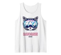 Lunettes de Ski pour Chat - Motif Panorama de Montagne Débardeur