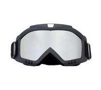 Lunettes de ski pour moto, équitation, saleté, ski, VTT, course - Casque de motocross coupe-vent, anti-poussière et anti-saleté avec verres colorés pour adultes (blanc)