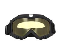 Lunettes de ski pour moto, équitation, saleté, ski, VTT, course - Casque de motocross coupe-vent, anti-poussière et anti-saleté avec verres colorés pour adultes (jaune)