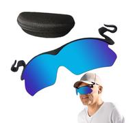 Lunettes de soleil à clipser - Lunettes de sport polarisées sans monture de 5,91 pouces | Attache de chapeau légère et ultralégère, pour la pêche en plein air, le vélo, la conduite, la course à pied e
