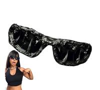 Lunettes de soleil à colle goutte d'Halloween - Lunettes de soleil de colle de colle de collecte UV400 | Glotte de verres de soleil faits à la main | Enrouler autour des verres de soleil pour