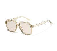 Lunettes de soleil à double pont géométrique pour femme UV400, 05, Taille