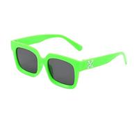 Lunettes de soleil à grande monture pour femmes carrées trop lunettes dames lunettes miroir parasol extérieur pour hommes, vert, taille unique