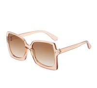 Lunettes de soleil à monture large à la mode, lunettes de soleil de célébrités Internet, lunettes de soleil de tir de rue avec personnalité au visage mince, Thé, 143*146*62mm