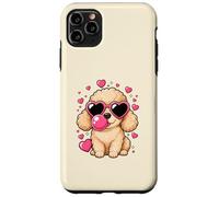 Lunettes de Soleil Amusantes en Forme de cœur de Caniche pour la Saint-Valentin Coque pour iPhone 11 Pro Max