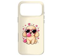 Lunettes de Soleil Amusantes en Forme de cœur de Caniche pour la Saint-Valentin Coque pour iPhone 17 Pro Max