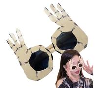 Lunettes de soleil amusantes - Lunettes amusantes - Nouveauté cool avec geste de doigt OK comme accessoire de studio photo pour jeu de rôle anniversaire courte vidéos interactives