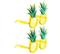 Lunettes de soleil ananas - 2 paires de lunettes de soleil amusantes en forme d'ananas en forme de fruit | Lunettes de soleil tropicales hawaïennes, accessoires de fête ananas pour l'été, la piscine,