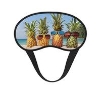 Lunettes de soleil ananas fruits sable imprimé plage masque de sommeil bloquant la lumière doux et confortable pour les yeux de nuit pour homme et femme pour dormir, voyage, travail de nuit
