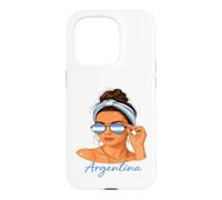Lunettes de Soleil Argentine Fille Drapeau Argentine Coque pour iPhone 15 Pro