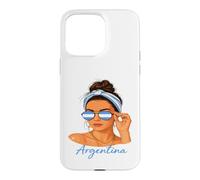 Lunettes de Soleil Argentine Fille Drapeau Argentine Coque pour iPhone 15 Pro Max