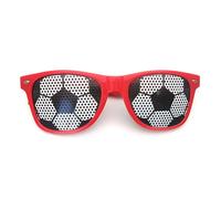 Lunettes de soleil autocollantes pour la Coupe du Monde 2026, motif drapeau des États-Unis, du Canada et du Mexique, élégantes et anti-UV pour supporters (Red)