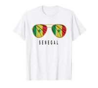 Lunettes de soleil avec drapeau du Sénégal T-Shirt