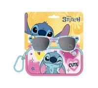 Lunettes de soleil avec étui Stitch pour enfants - Lunettes de soleil avec étui Stitch pour garçons et filles en été et promenade quotidienne
