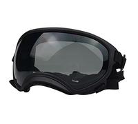 Lunettes de soleil avec sangle réglable, protection UV et coupe-vent pour la marche et le ski (noir et gris)