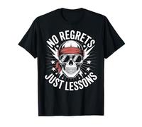 Lunettes de Soleil Bandeau tête de Mort No Regrets Just Lessons T-Shirt