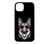 Lunettes de Soleil Berger Allemand Cool avec cœur Coque pour iPhone 14 Plus