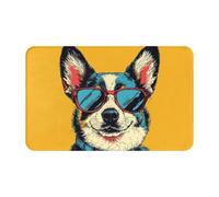 Lunettes de soleil bleu chien symboles surnaturels impression noire 1 pièce séchage rapide peau de pêche serviette de plage surdimensionnée 140 x 70 cm pour adultes, serviette super absorbante