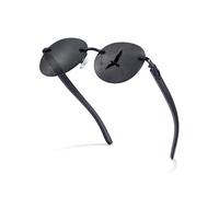 Lunettes de Soleil Bois pour Homme et Femmes: Lunettes au Design Sans Monture Style Minimaliste - Lunettes de Loisir pour Les Amateurs du Minimalisme Amateurs de Mode - Protection UV400 Non Polarisée