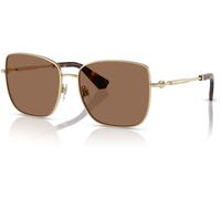Burberry Femme Burberry BE3158 110973 Lunettes de soleil Métal Or Marron Carré Normale