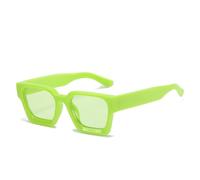 Lunettes de soleil carrées de protection UV400 - Monture épaisse - Style minimaliste surdimensionné - Léger - En acétate - Unisexe - Cadeau pour usage urbain, noir/orange