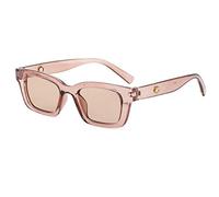 Lunettes de soleil carrées noires avec protection UV pour femme - Lunettes de conduite pour homme - Monture léopard - Flocons gris, Noir