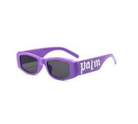 Lunettes De Soleil Carrées Rétro À Petite Monture Pour Femmes Et Hommes,Design De Marque De Luxe,Hip Hop Punk,Lunettes De Fête Pour Bar - Type Purple