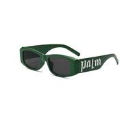 Lunettes De Soleil Carrées Rétro À Petite Monture Pour Femmes Et Hommes,Design De Marque De Luxe,Hip Hop Punk,Lunettes De Fête Pour Bar - Type Green