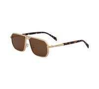 Lunettes de soleil carrées rétro pour hommes et femmes, monture en métal surdimensionnée à dessus plat, protection UV400, style classique et tendance pour la conduite et les voyages, taille uniqu