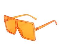 Lunettes de soleil carrées surdimensionnées tendance pour homme et femme, style rétro des années 70, grandes nuances noires, tendance, Orange