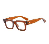 Lunettes de soleil carrées tendance populaires pour femmes rétro verres océan lunettes hommes nuances UV400 rivets lunettes de soleil, Thé transparent, Taille unique