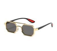 Lunettes de soleil carrées vintage pour hommes, lunettes de soleil Steampunk rétro pour femmes, lunettes de mode rétro, nuances dorées et grises