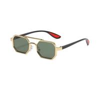 Lunettes de soleil carrées vintage pour hommes, lunettes de soleil Steampunk rétro pour femmes, lunettes de mode rétro, nuances dorées et vertes
