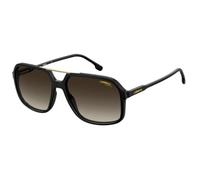 Carrera Lunettes de soleil CAR-229S-R60-60-HA Noir Monture carrée Verres miroités 59/16/145 Unisexe