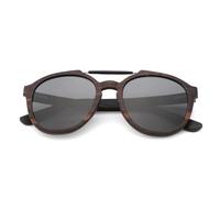 Lunettes de soleil classiques en bois à monture elliptique, tendance, pour hommes et femmes, verres UV400, noir, WoodCaseA