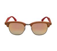 Lunettes de soleil Clubmaster Wood RB3016 pour hommes-Brun-rouge