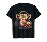 Lunettes de soleil Coconut Monkey Portrait Artwork Coconut Lover T-Shirt