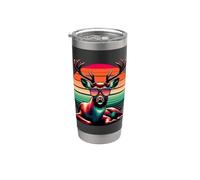 Lunettes De Soleil Colorées Pop Art Moose Lover Elk Buck Gobelet isotherme en acier inoxydable double paroi