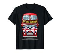 Lunettes de soleil cool bus à deux étages avec Union Jack T-Shirt