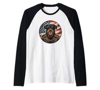 Lunettes de Soleil Cool et Sauvage Rottweiler Chien Chiot Drapeau USA Manche Raglan