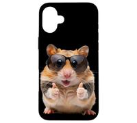 Lunettes de Soleil Cool Hamster Thumbs Up Funny Pet Lovers Coque pour iPhone 16 Plus