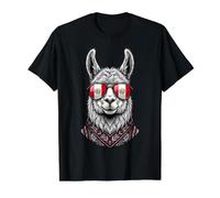 Lunettes de Soleil Cool Lama pérou T-Shirt Graphique avec Valeur, Homme, Noir, M