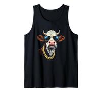 Lunettes de soleil cool vache drôle rebelle boss hip-ferme animal de la ferme vache Débardeur
