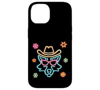 Lunettes de Soleil Cowboy Visage de Loup Hiver Western Graphique Rose Coque pour iPhone 14