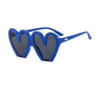Lunettes de soleil cœur haché pour filles Lunettes de soleil cœur concave avec lunettes de protection UV