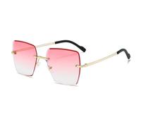 Lunettes de soleil Cut Edge pour femmes haut de gamme Sense personnalité spectacle visage petites lunettes de soleil hommes, 04 tablettes de poudre graduelles, A