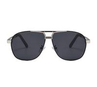 Lunettes de soleil de conduite pour homme, lunettes de soleil polarisées pour conduite et sport, lunettes de soleil avec protection UV, lunettes de golf d'été, lunettes de soleil, Argent, Consulte la