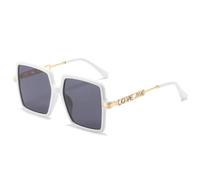 Lunettes de soleil de luxe pour femmes, grandes tailles, motif diamant Love Me Letters (blanc)
